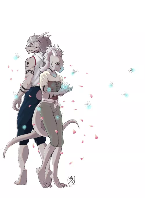 The main characters of a fantasy novel written by me [art by Nazo]