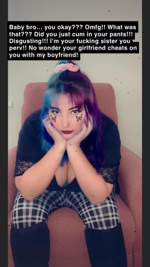 Baby brother makes a mess in his pants. Roleplay in comments. Feel free to dm me!