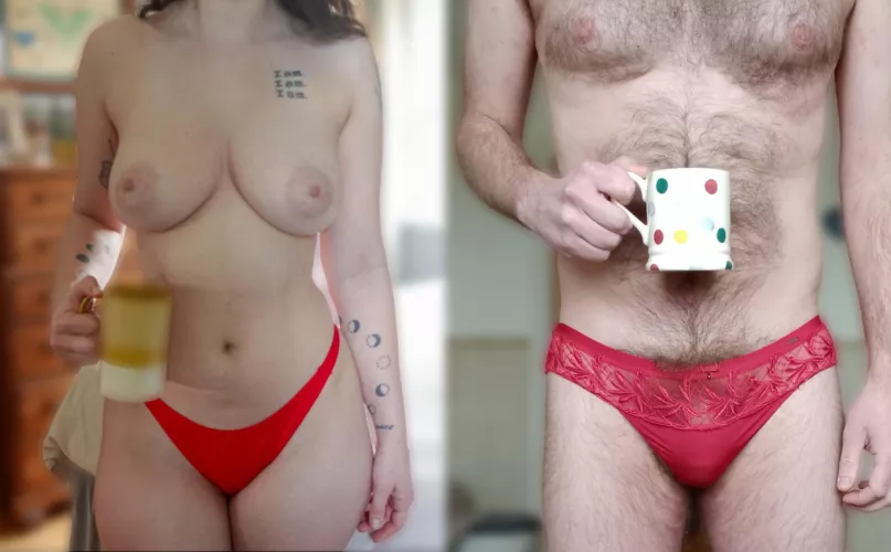 Coffee date with the stunning u/daiseymaedelights today. Dress code was red knickers.😃😃☕☕