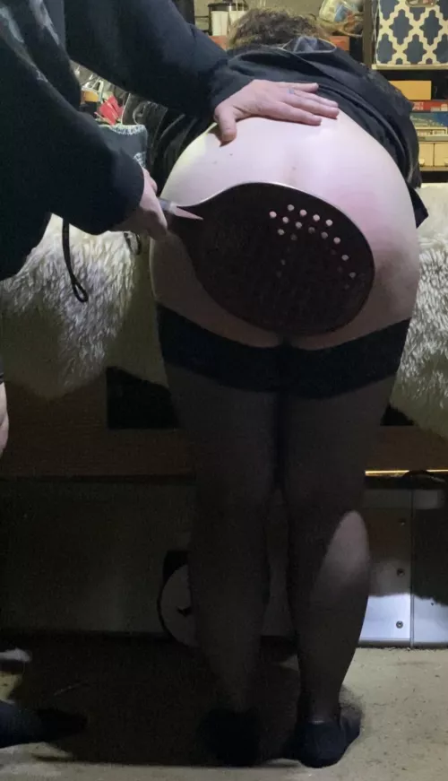 Daddy likes to make sure I don’t run away when he spanks me