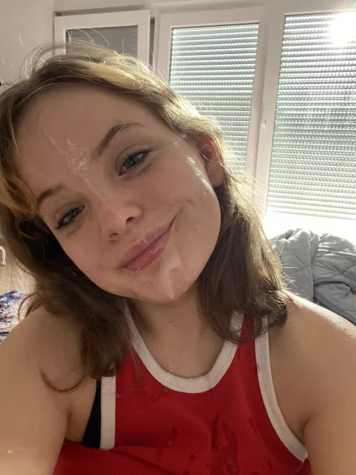 decorated her face.. she loved it!