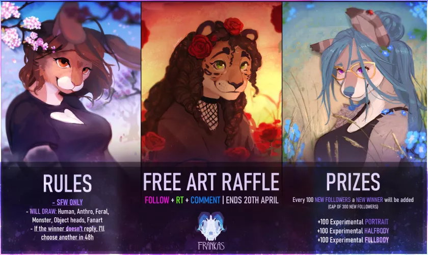 Free art raffle! The more join, the more prizes are give out!