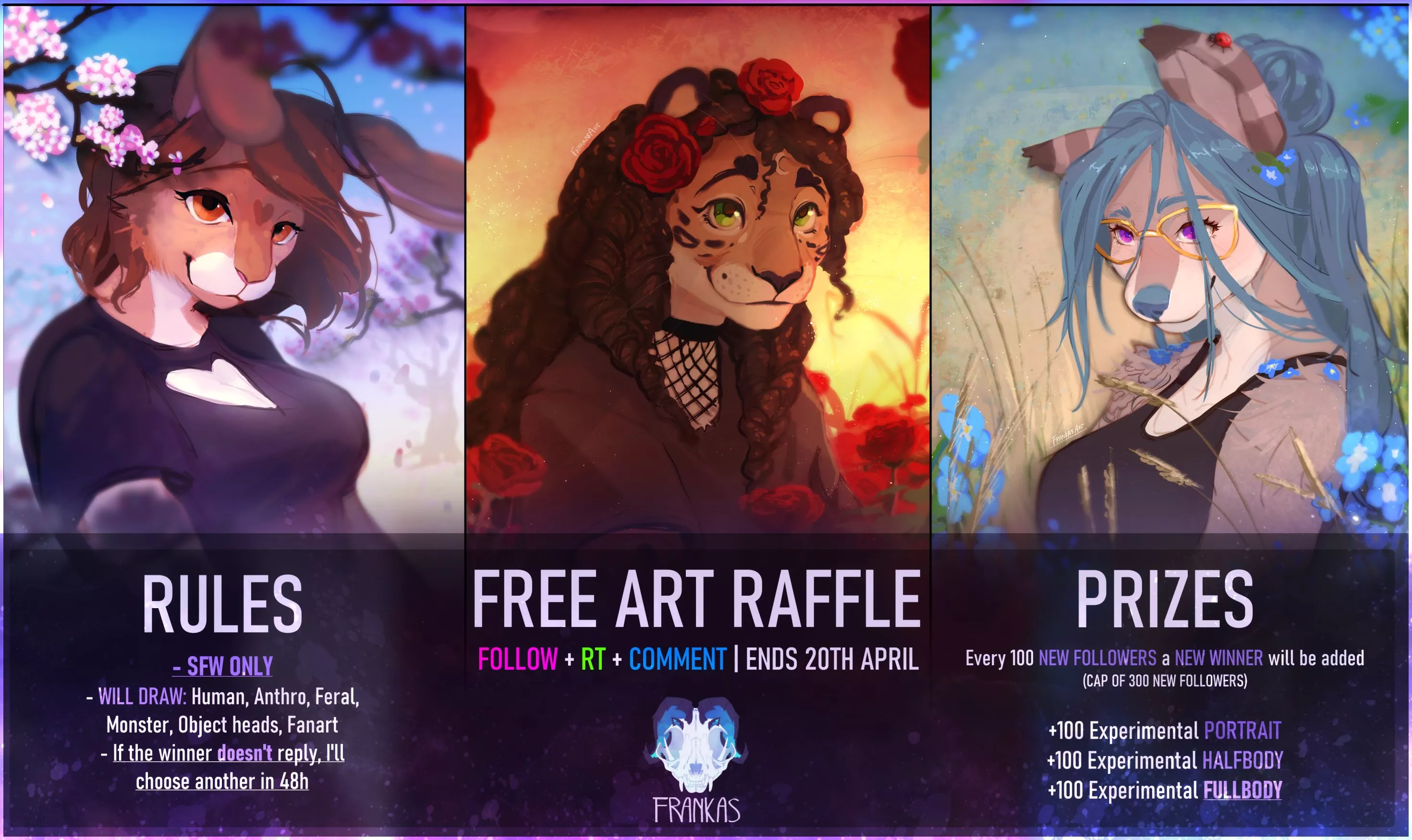 Free art raffle! The more join, the more prizes are give out!