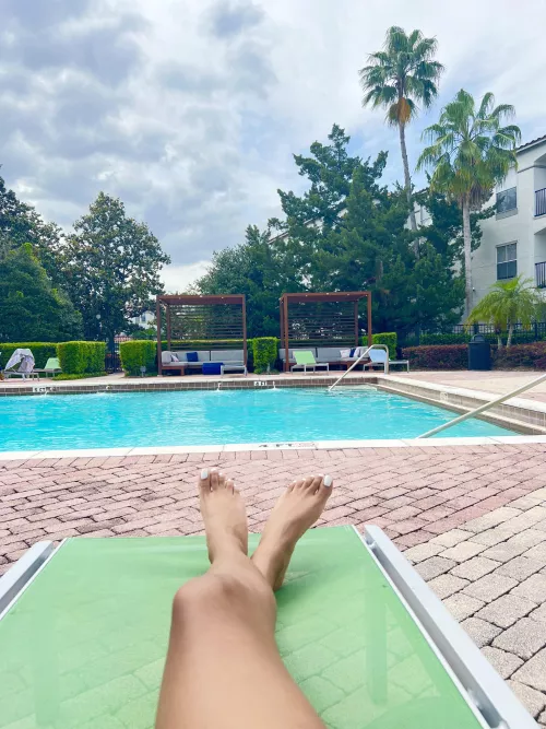 Got a chance to lay out by the pool today ❤️ oc