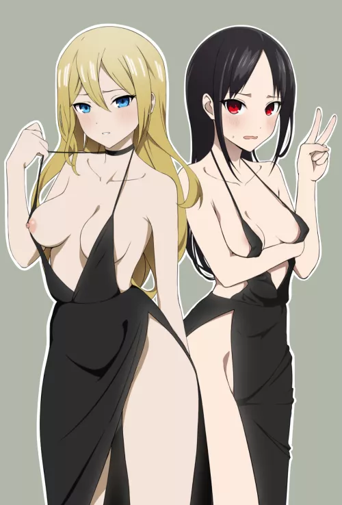Hayasaka & Kaguya dressed up