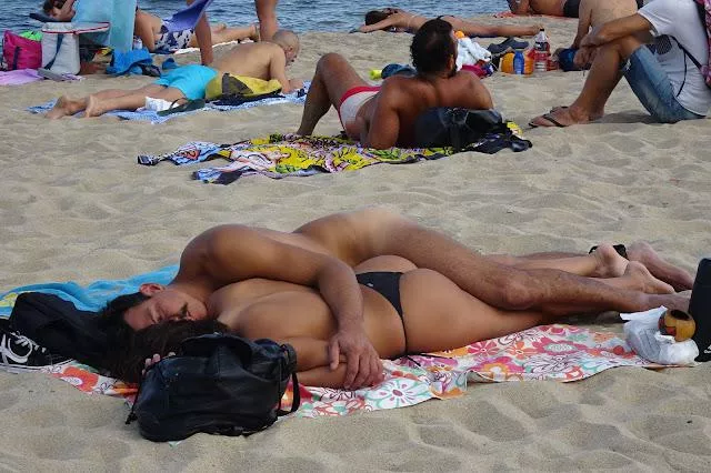 I love how this couple spoon in the classic way. He does the protective, intimate embrace and she feels safe by him.