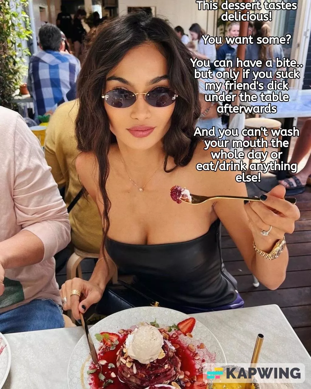 It seems like she's giving you a choice but in reality she's not..