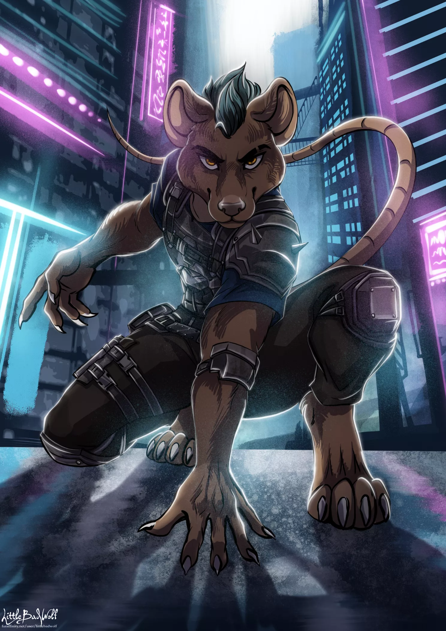 Meet Zav Ciurana, my main character data thief of a sci fi book I'm writing. Art by LittleBadWolf