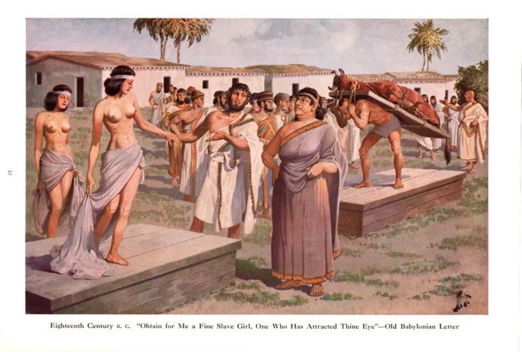 Prosperous Babylonian Matron Shops for a Slave Girl