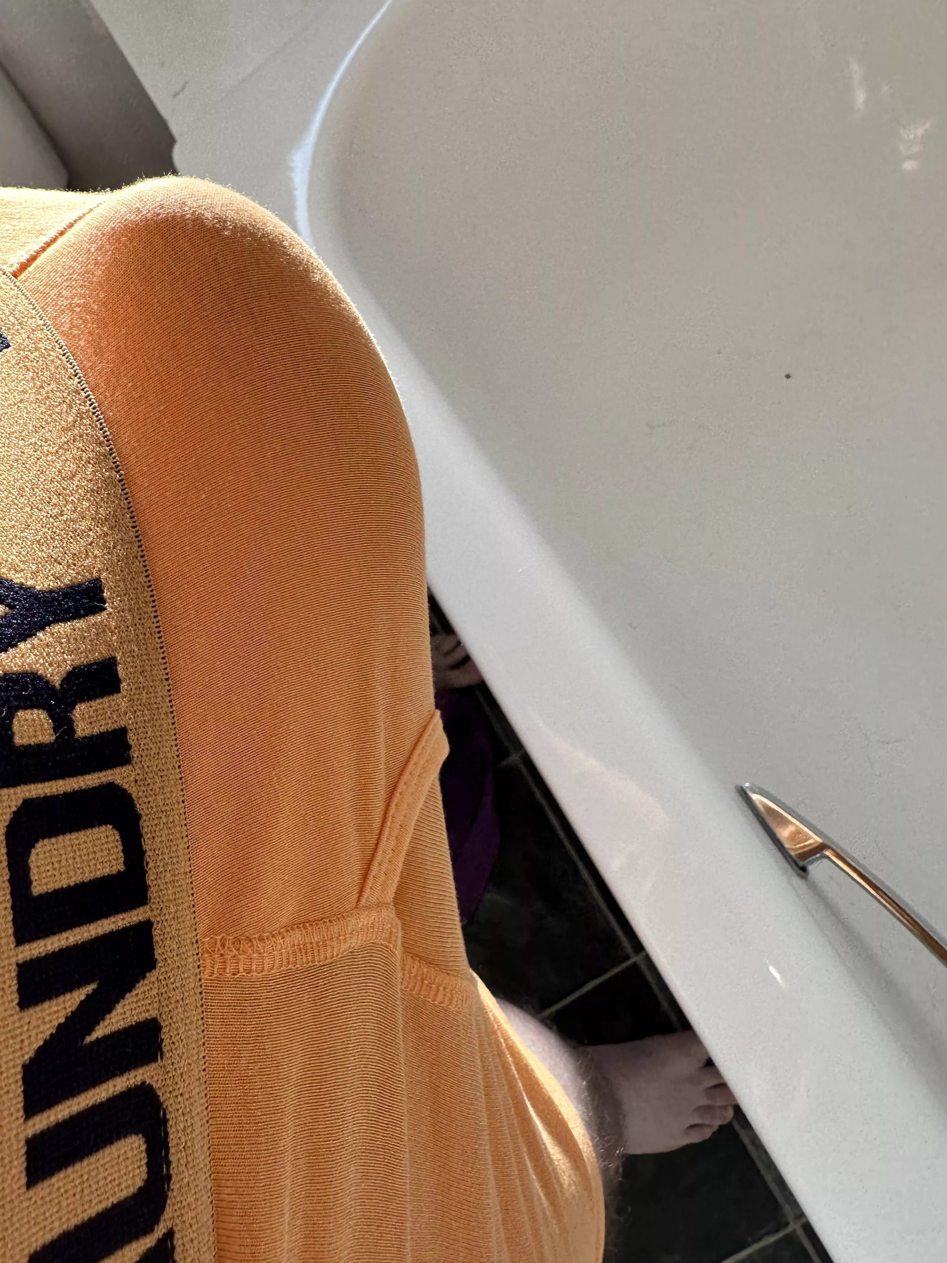 Saturday morning hard dick bulge in my boxers