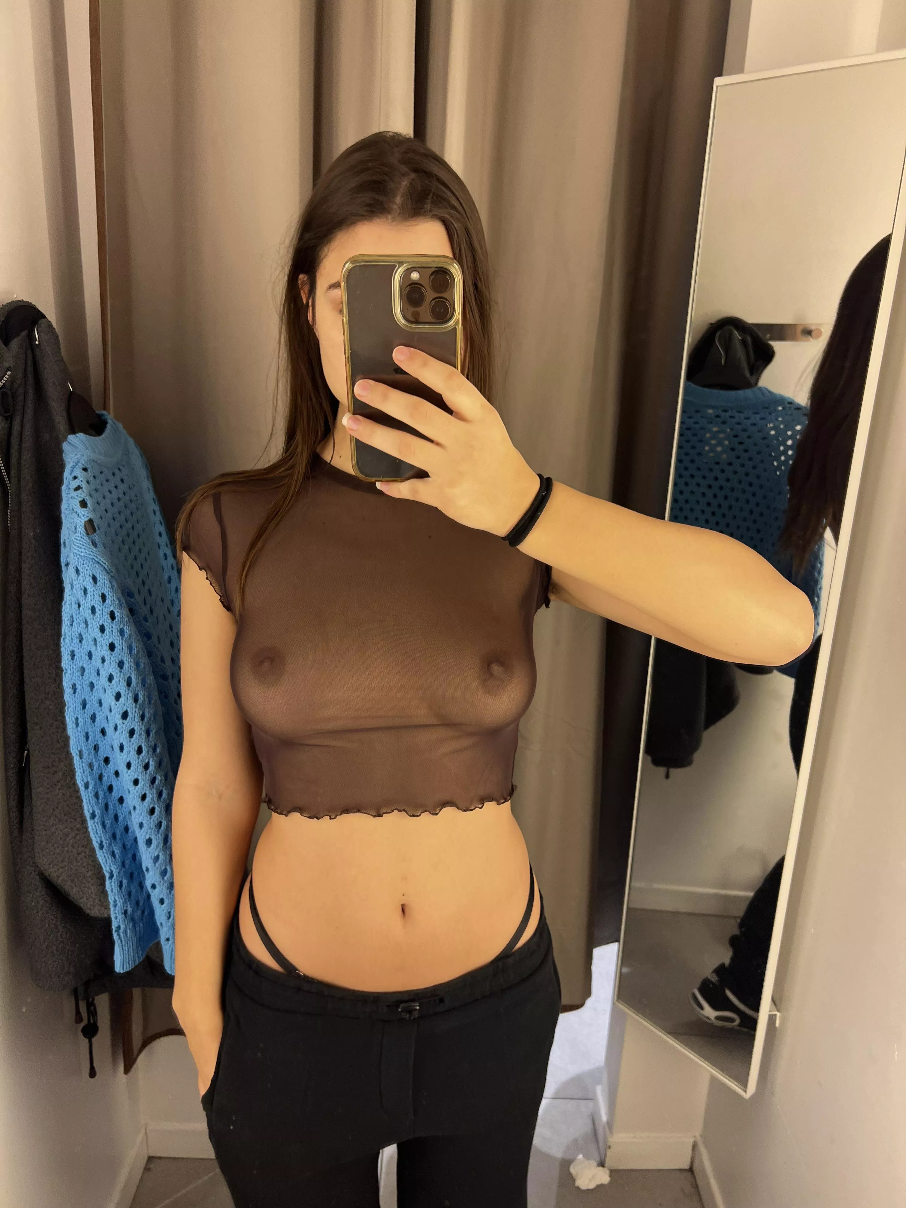 Transparent crop top 🍫