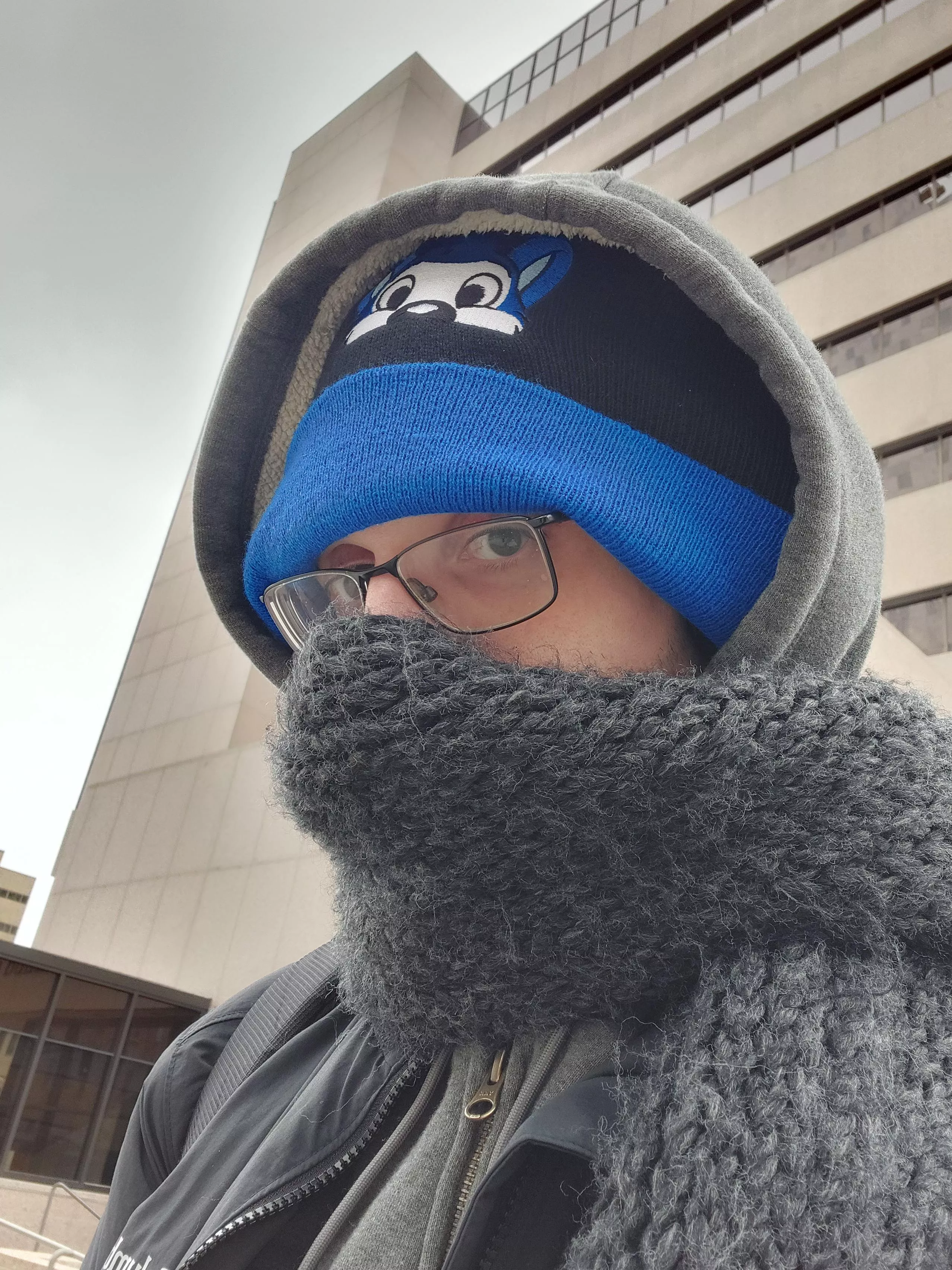 Wore my husky cap to work today 😛