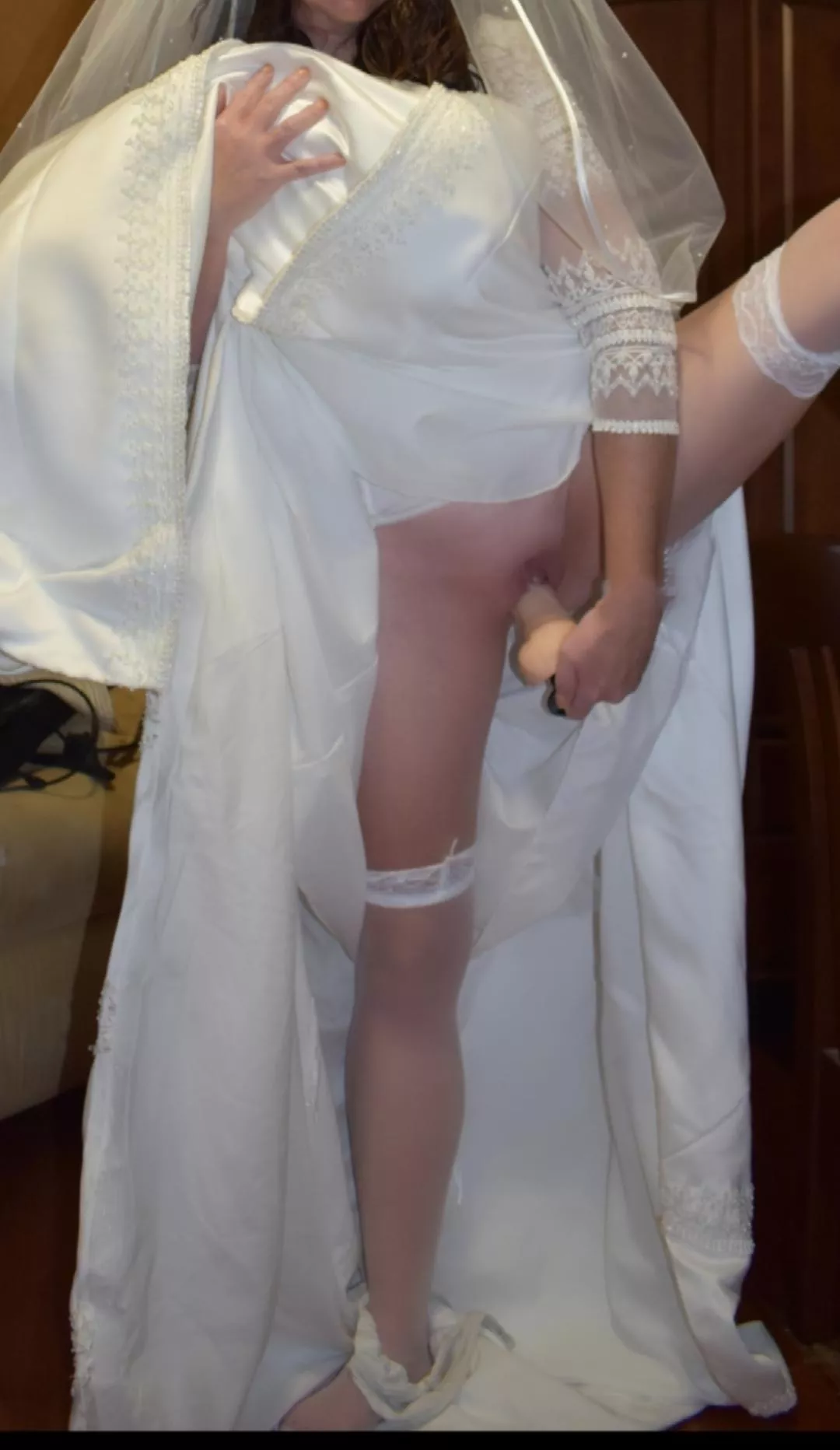 Would you fuck me in my wedding dress?