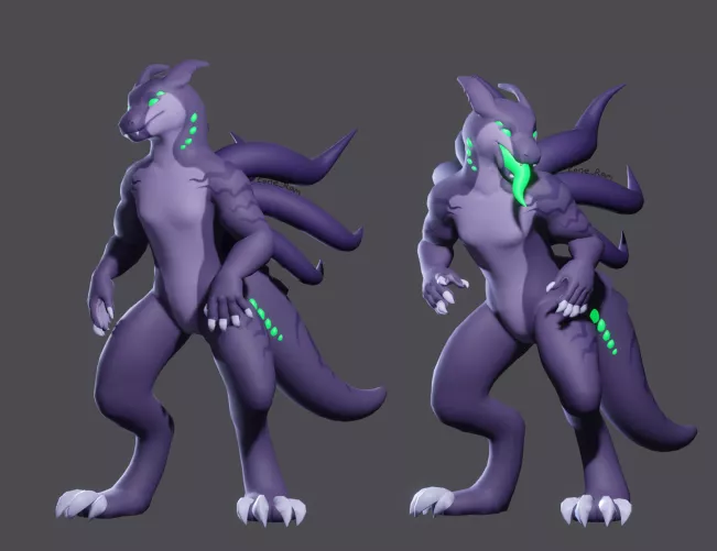 3D model of u/SepherixSlimy's character (3D Commissions are open)