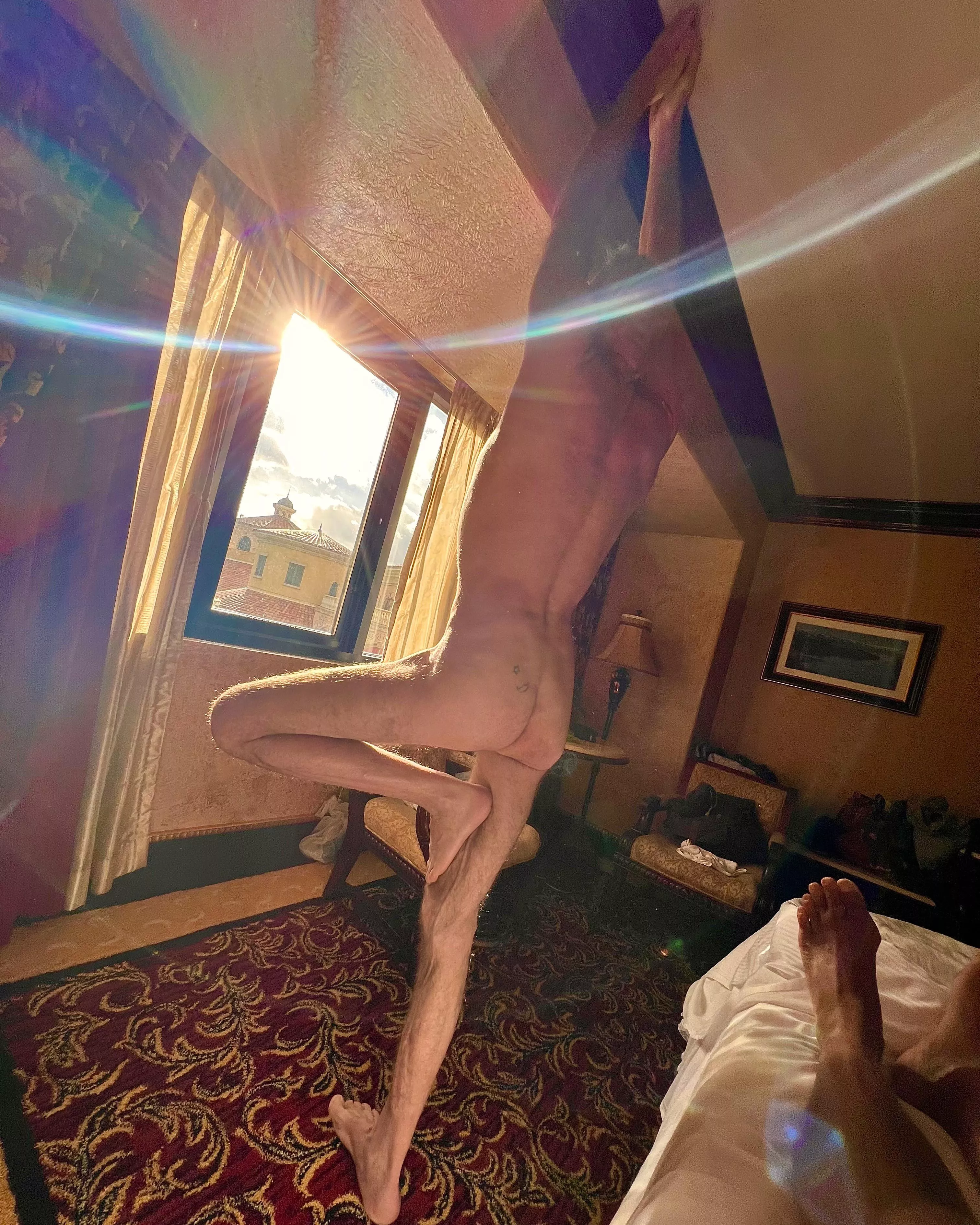 [67] hotel wake-up with an oldster dad...