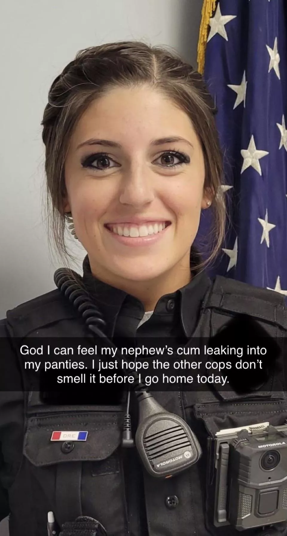 Cop Aunt gets creampied by her nephew before work