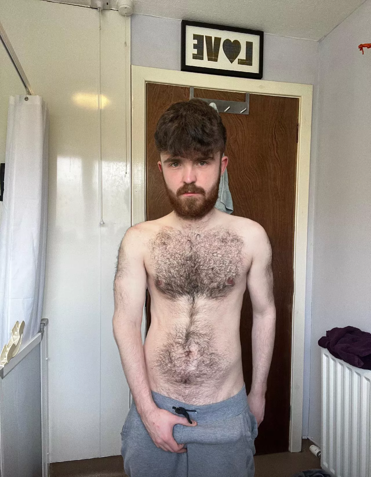 Grey trackies bulge 😉