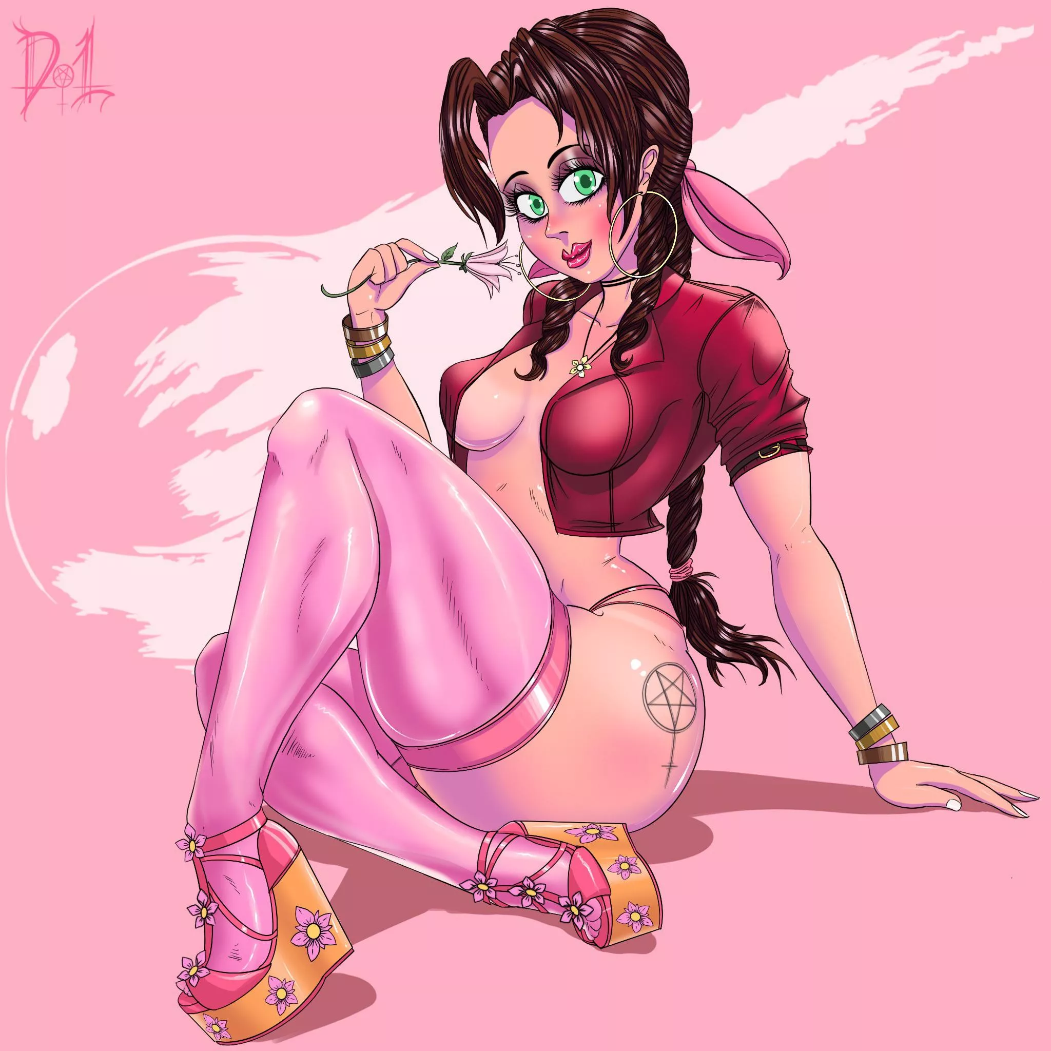 My pinup of Aeris (devourer_ov_light)