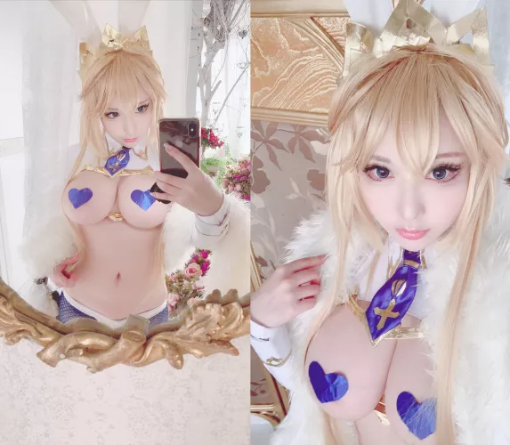 reverse bunny suit Artoria Pendragon (Ruler) cosplay by Saku