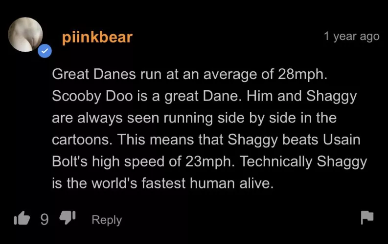 Shaggy is an olympian