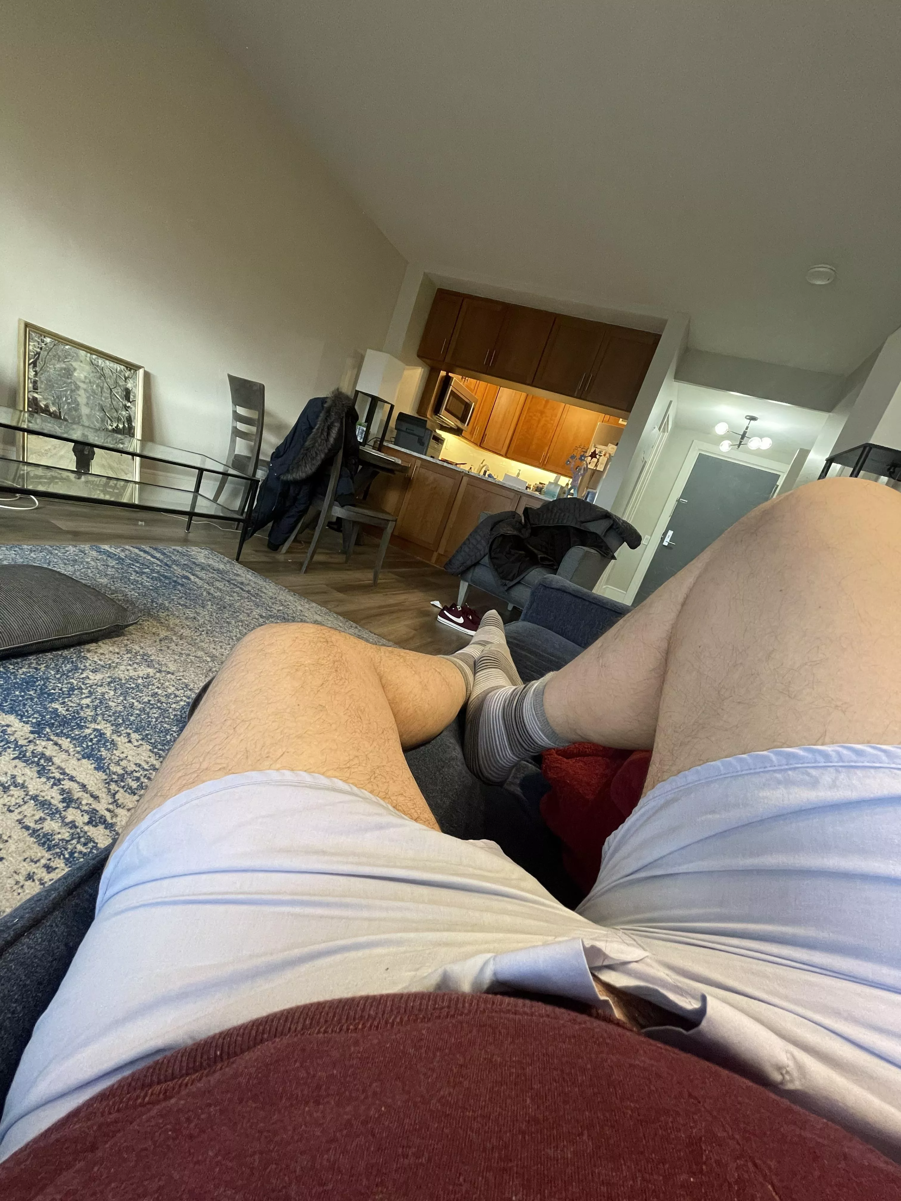 Today’s shorts. Jockey tapered. They look white but are blue.