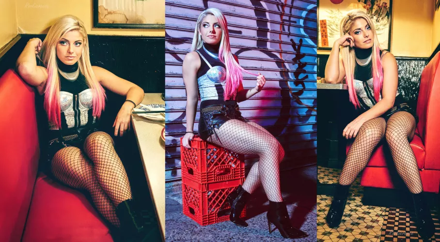 Alexa in Fishnets is a dream combo...