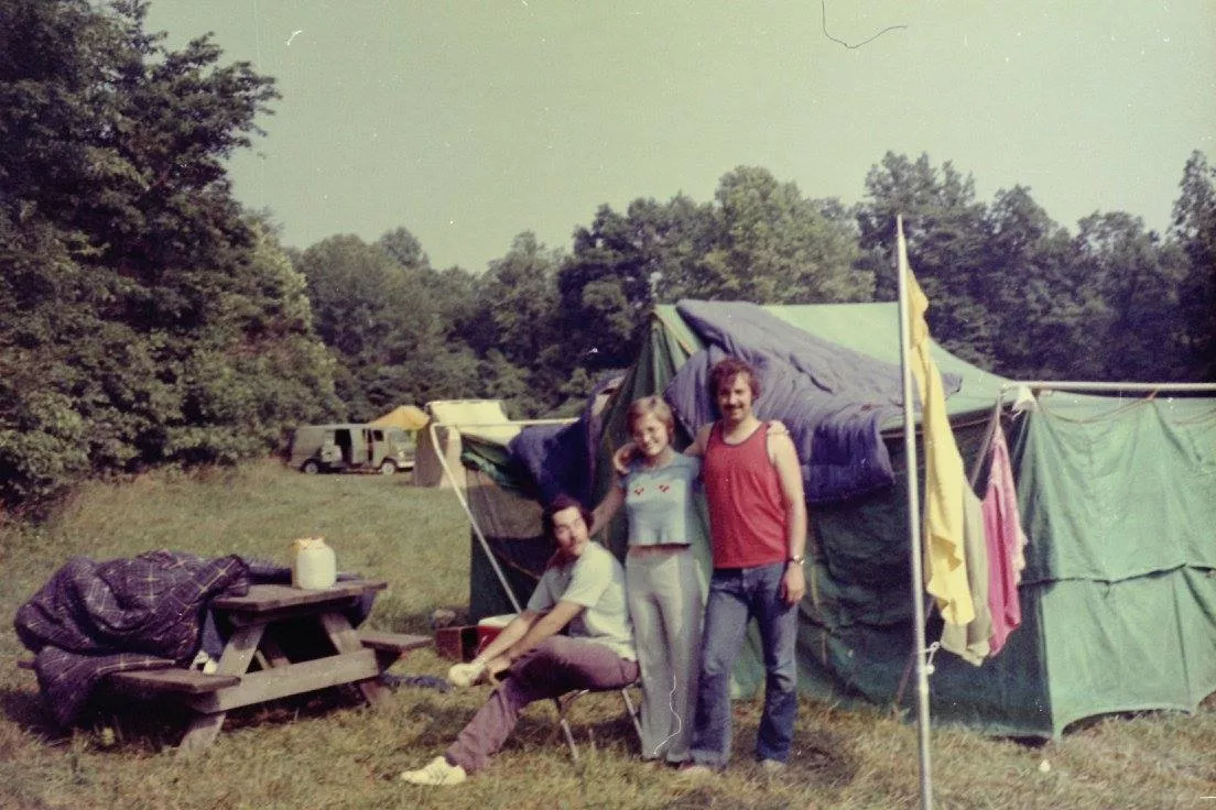 An original hippie chick (me in center). Spent several months in early 1970s traveling Southern US with these two guys. Good times.