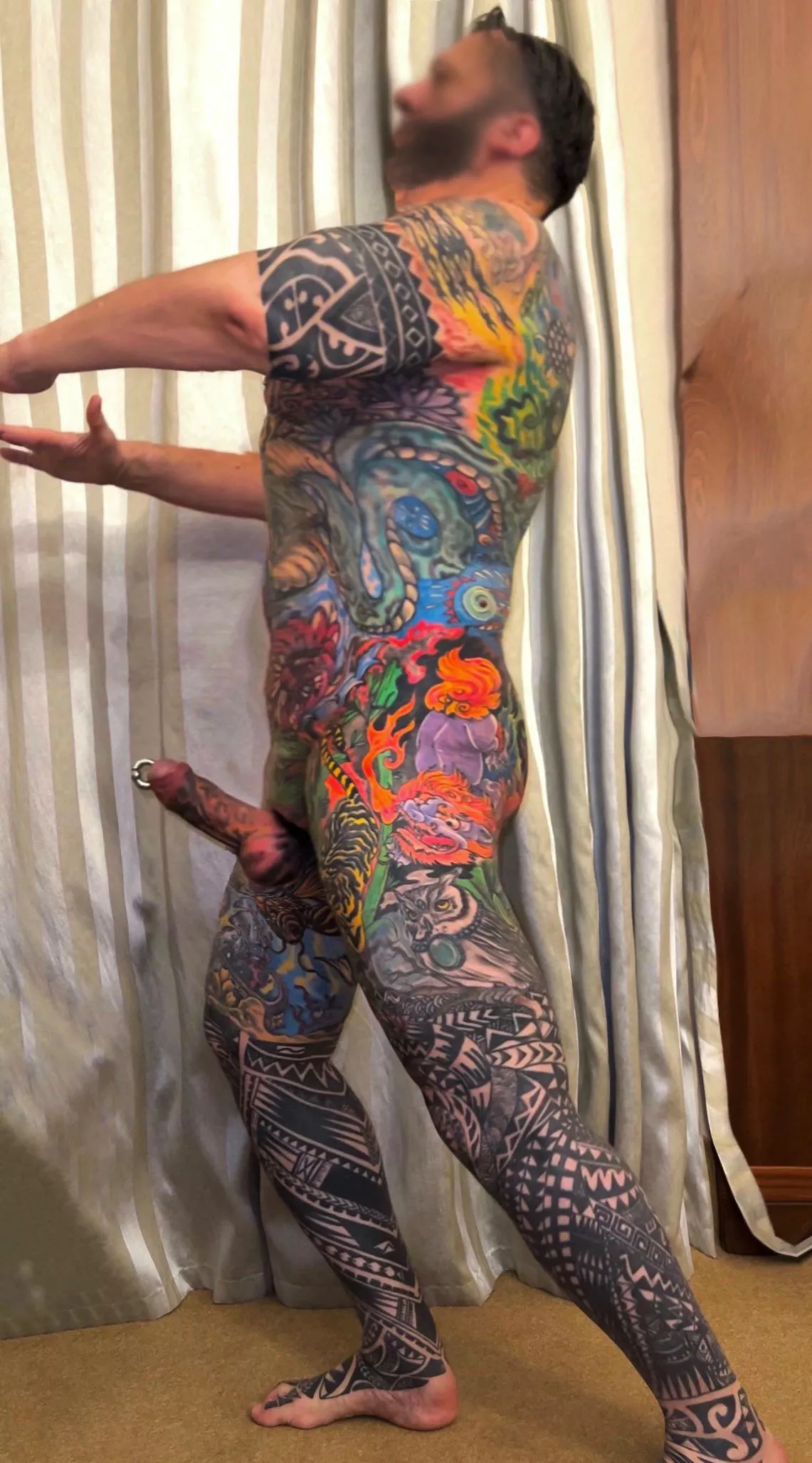 Caught in a moment of sexual arousal