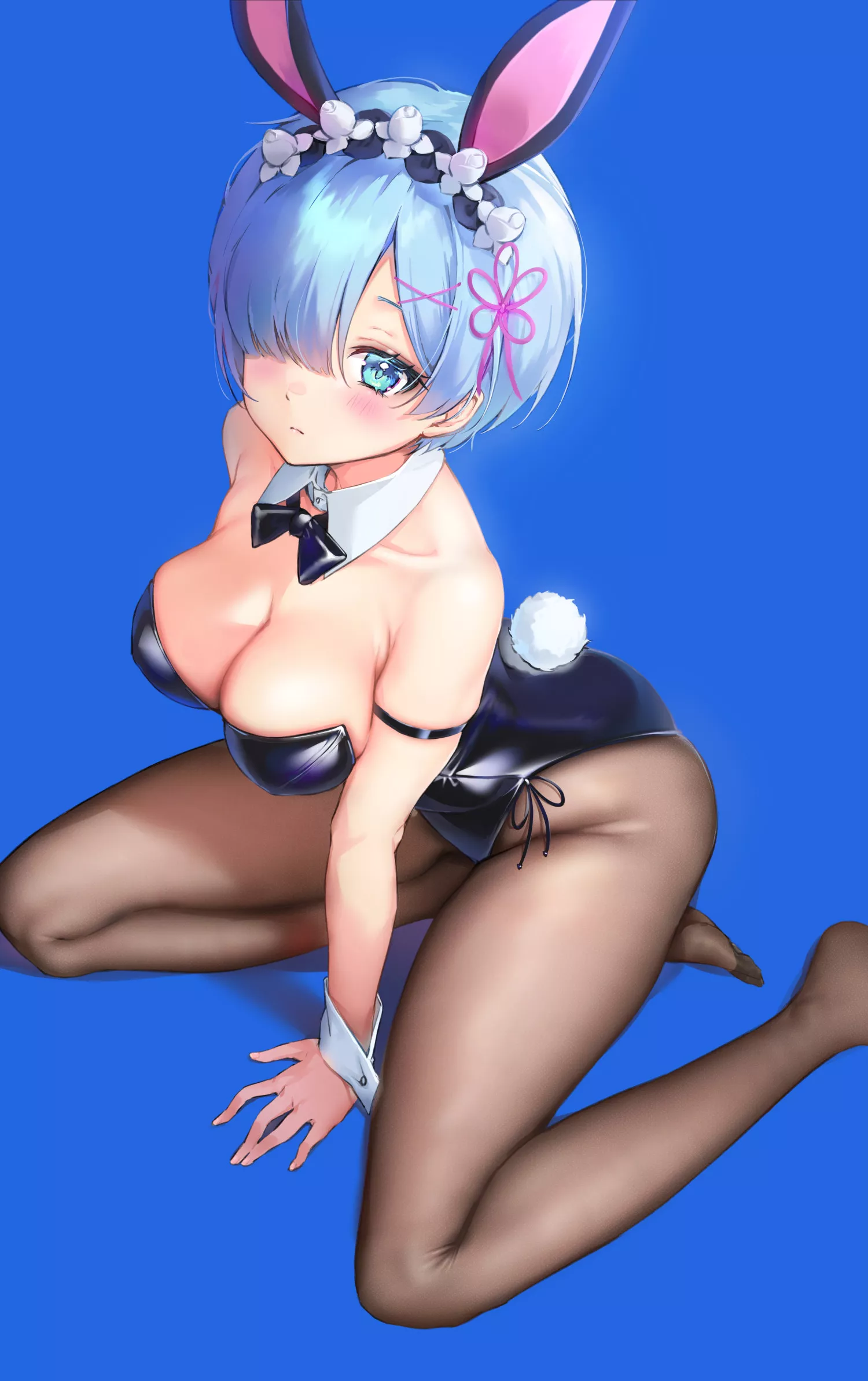 Cute blue bunny