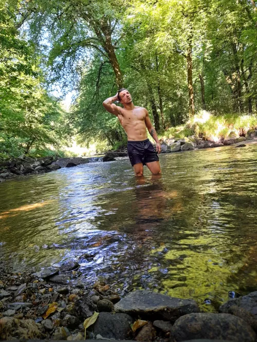 Down by the river in my hot 🩲🔥