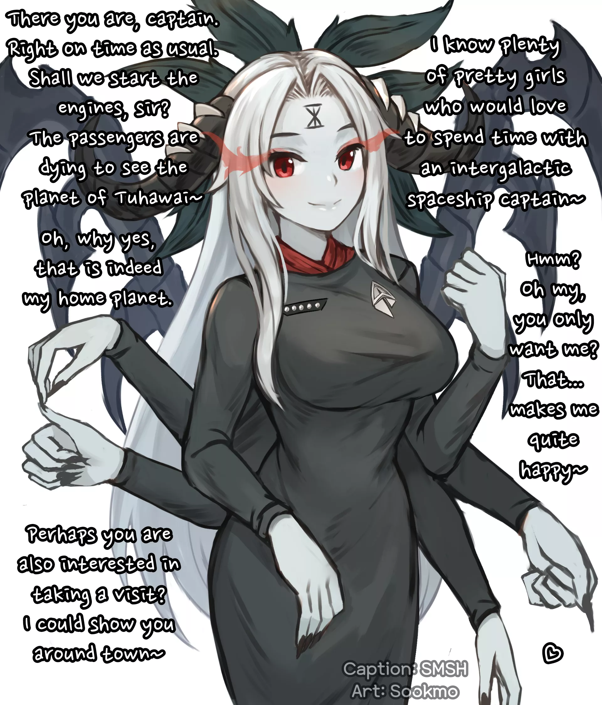 Expedition Together [Alien Girl] [Assistant] [POV: You Are Spaceship Captain] [Intergalatic Cruiseship] [Lovey Dovey] [72/365]