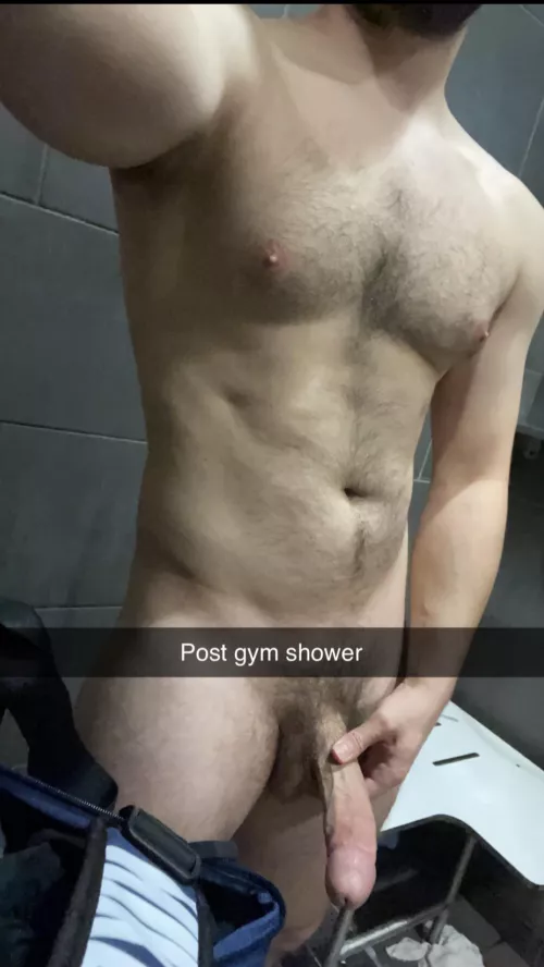 First clean the sweat off my cock and balls the ill rinse off