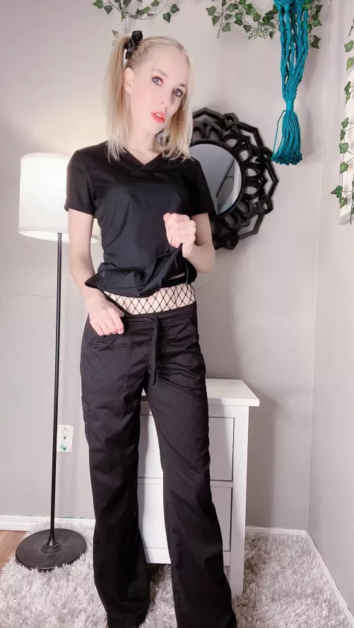 Help me out of my scrubs tonight?