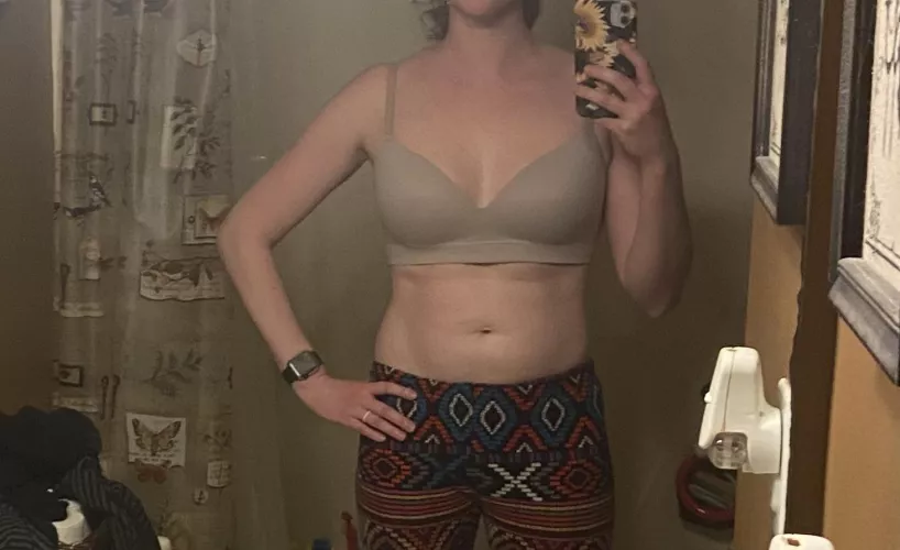 Honest answers! Nine months post baby and some body insecurities-Do my breasts suit my body or should they be bigger?