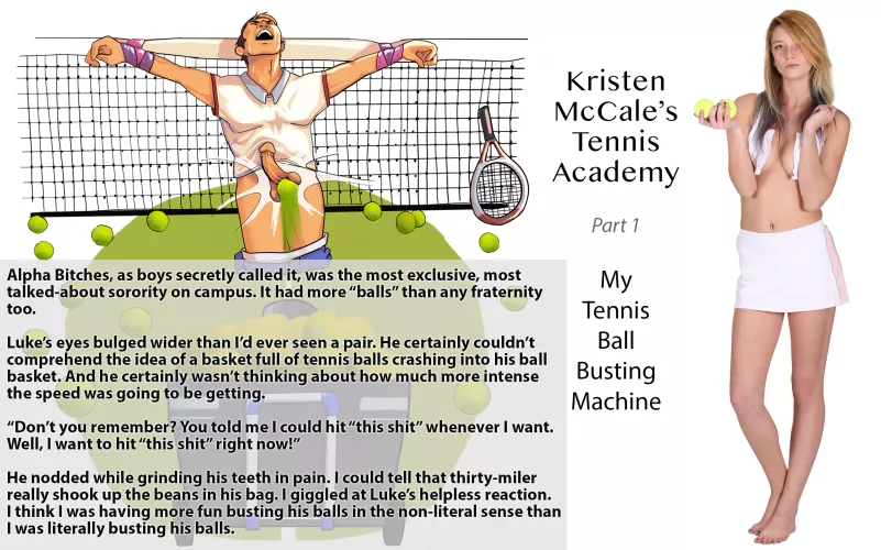Kristen McCale's Tennis Academy Part 1: My Tennis Ballbusting Machine ๐๐