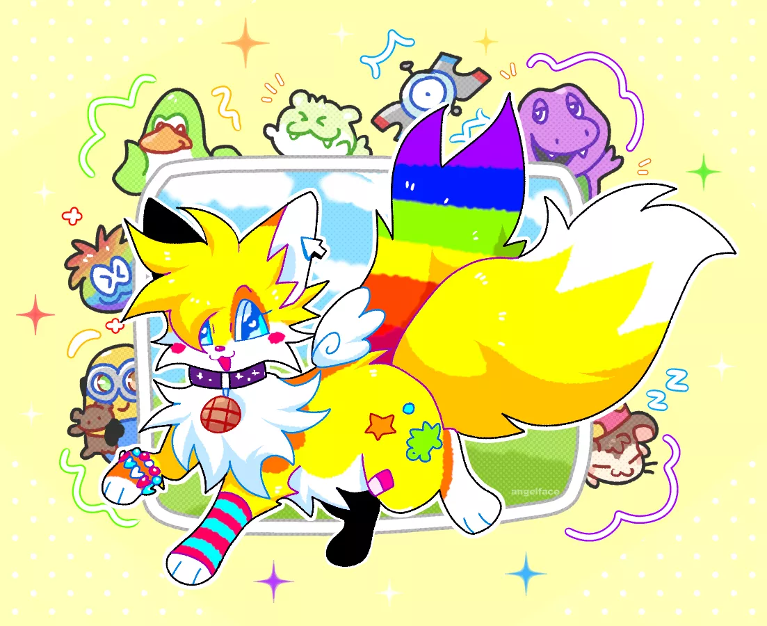 my partner's birthday is today so i drew this for them! (my art)