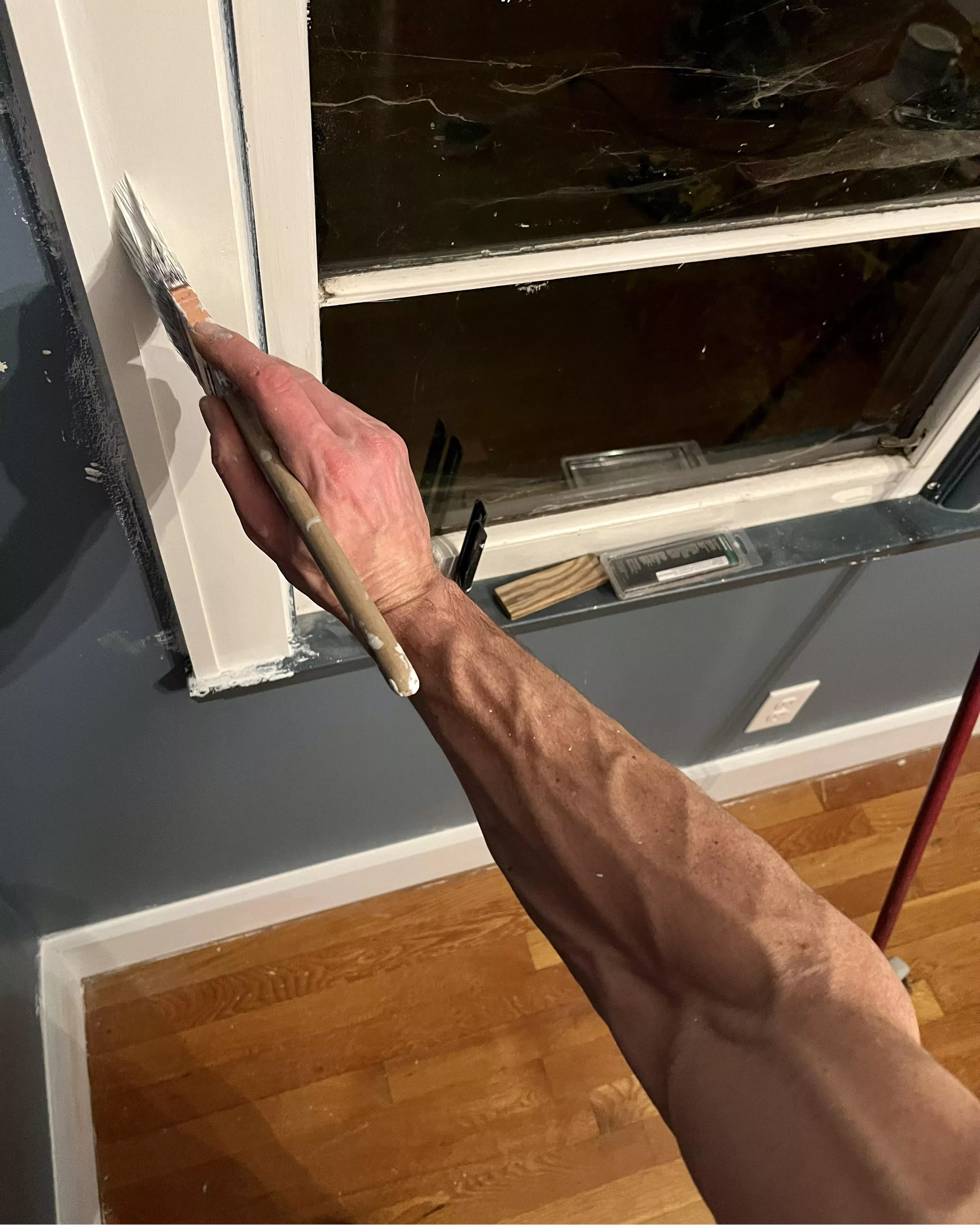 Painting all day has worn me out.