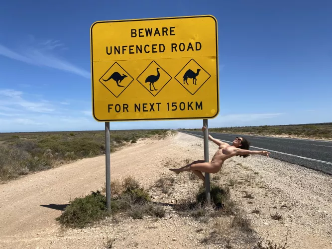 Pole dancing on the highway