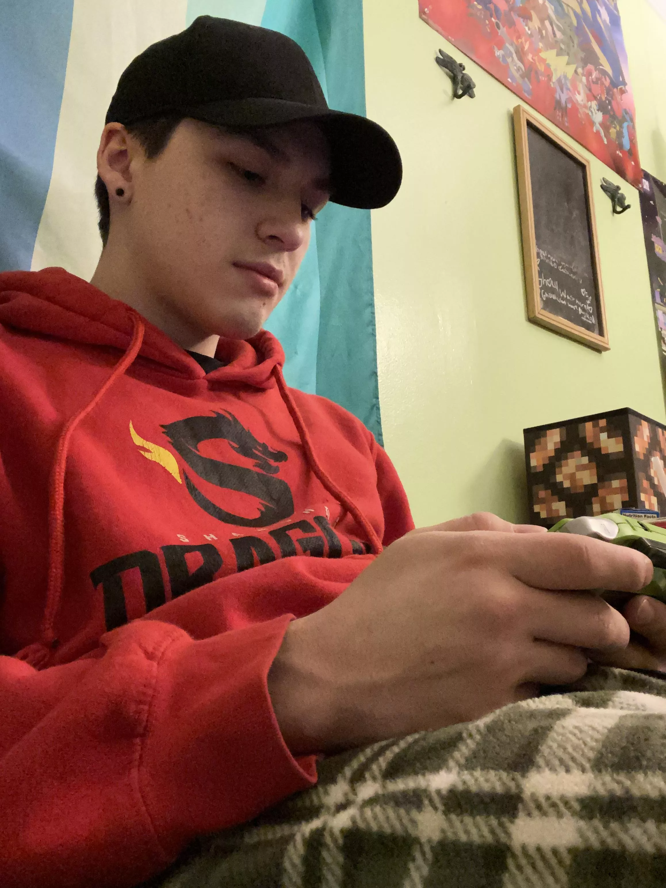 Rare image of a Gameboy Advance being played