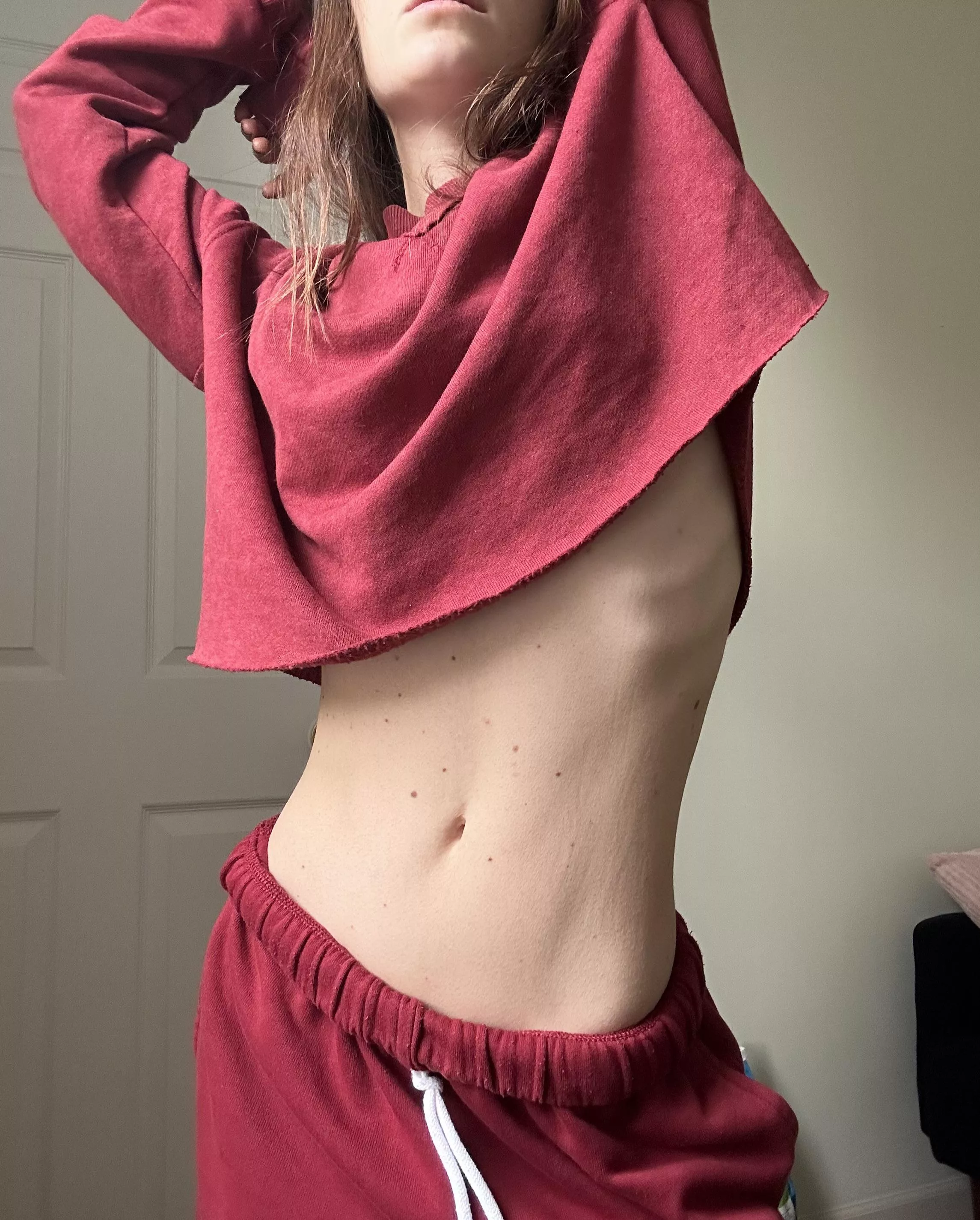 Red rib cage tease ….