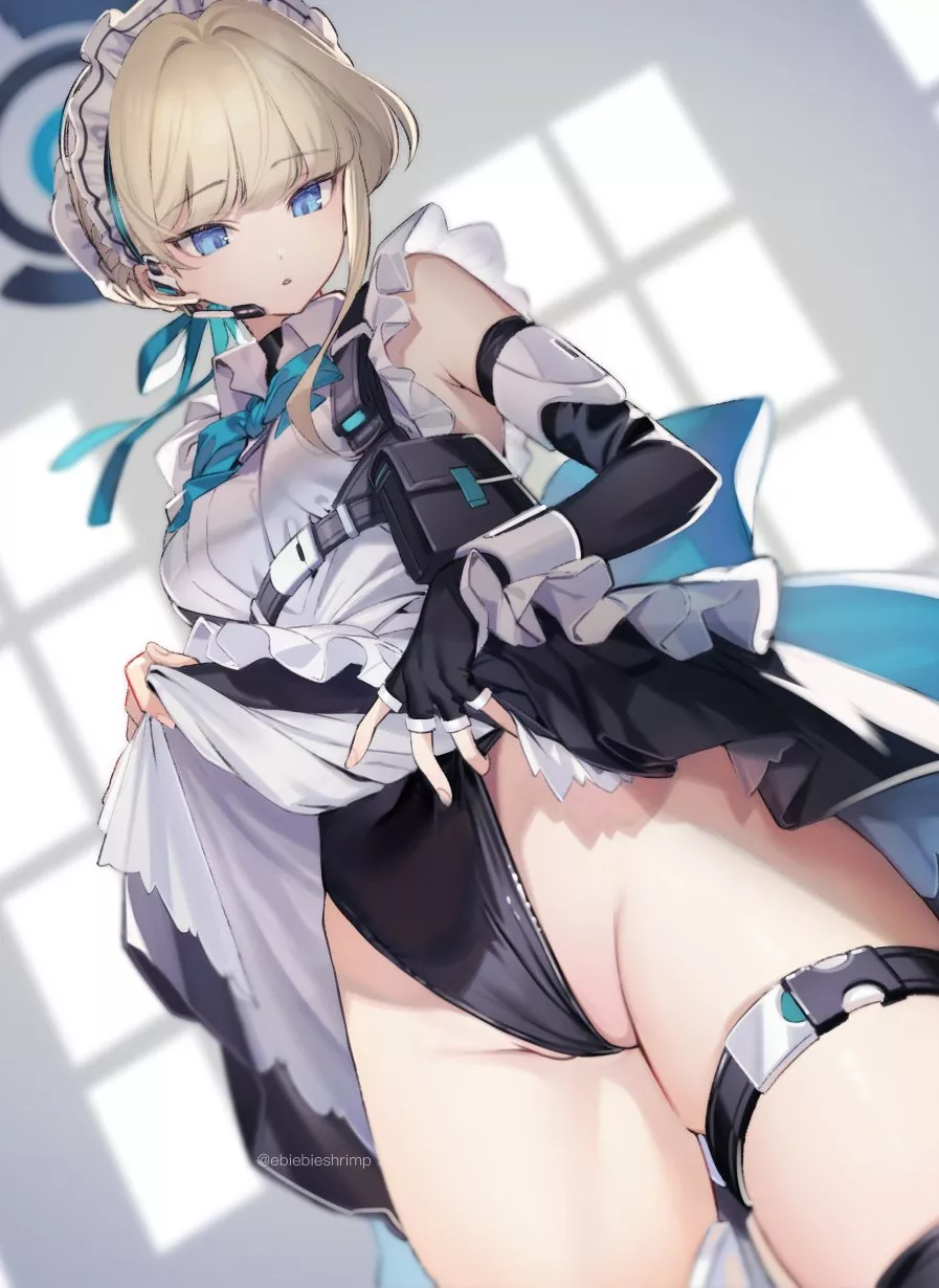 Toki lifting her skirt