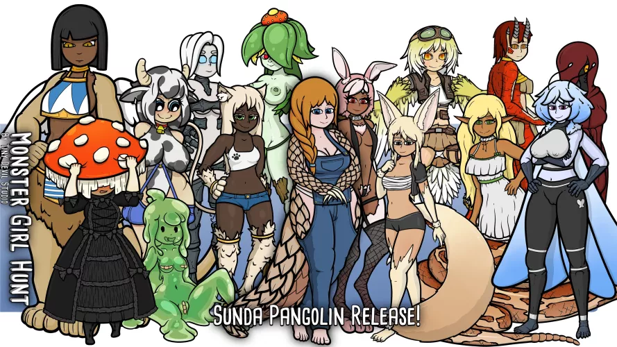 We got the PANGOLIN in game!! Monster Girl Hunt - Tiny Devil Studio
