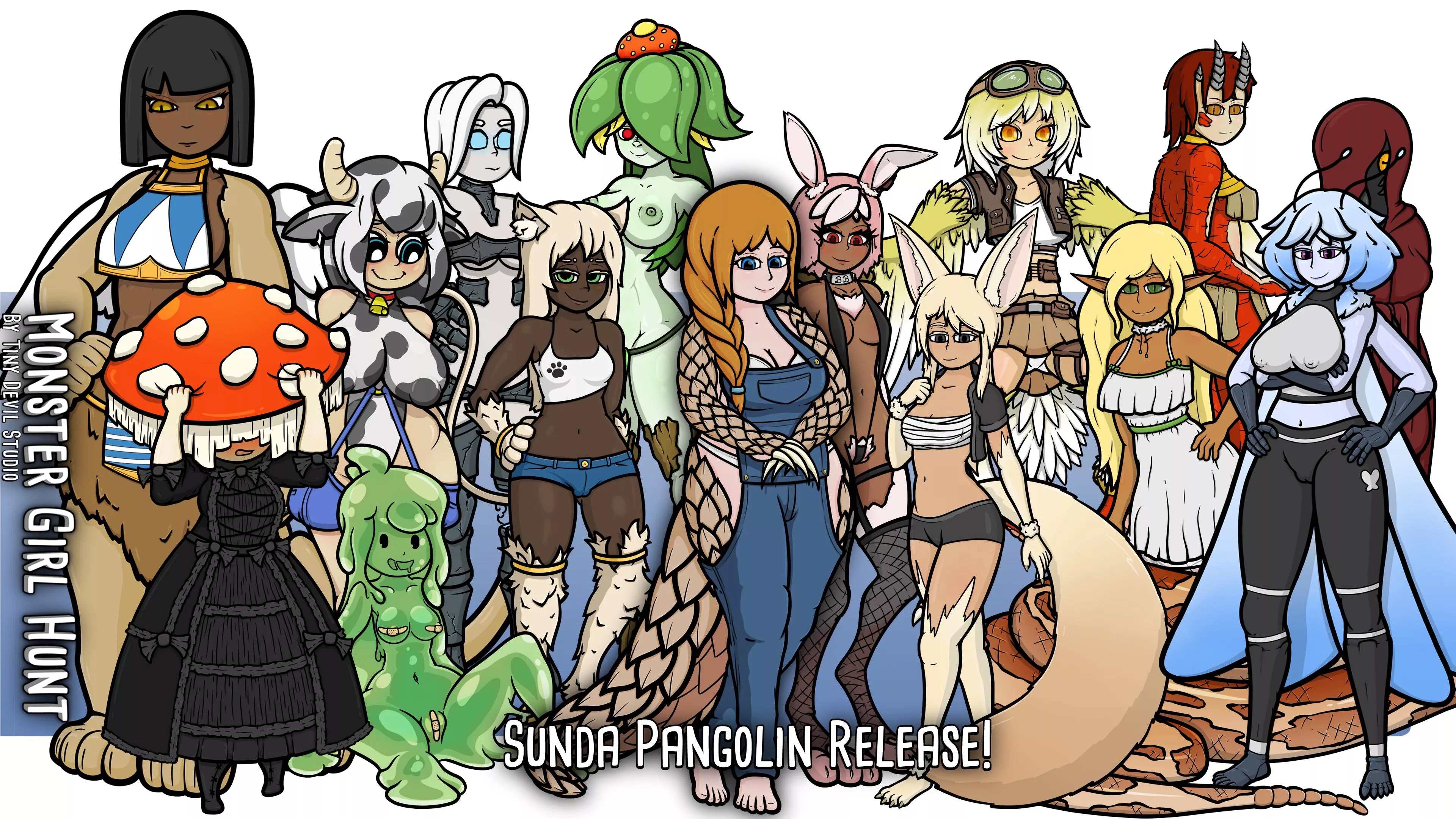 We got the PANGOLIN in game!! Monster Girl Hunt - Tiny Devil Studio