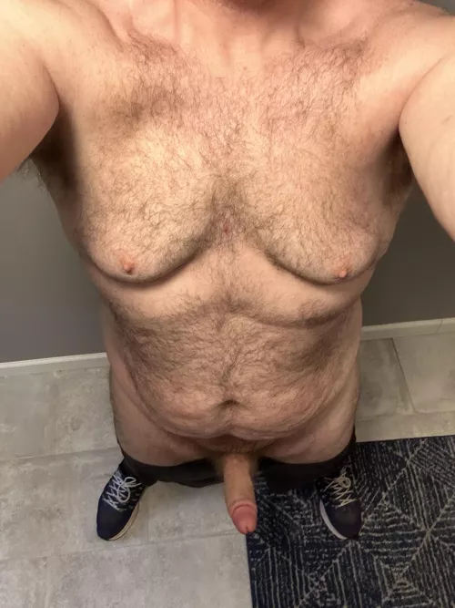 Daddy got excited making breakfast.