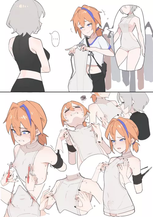 Dressing him up and teasing his nipples