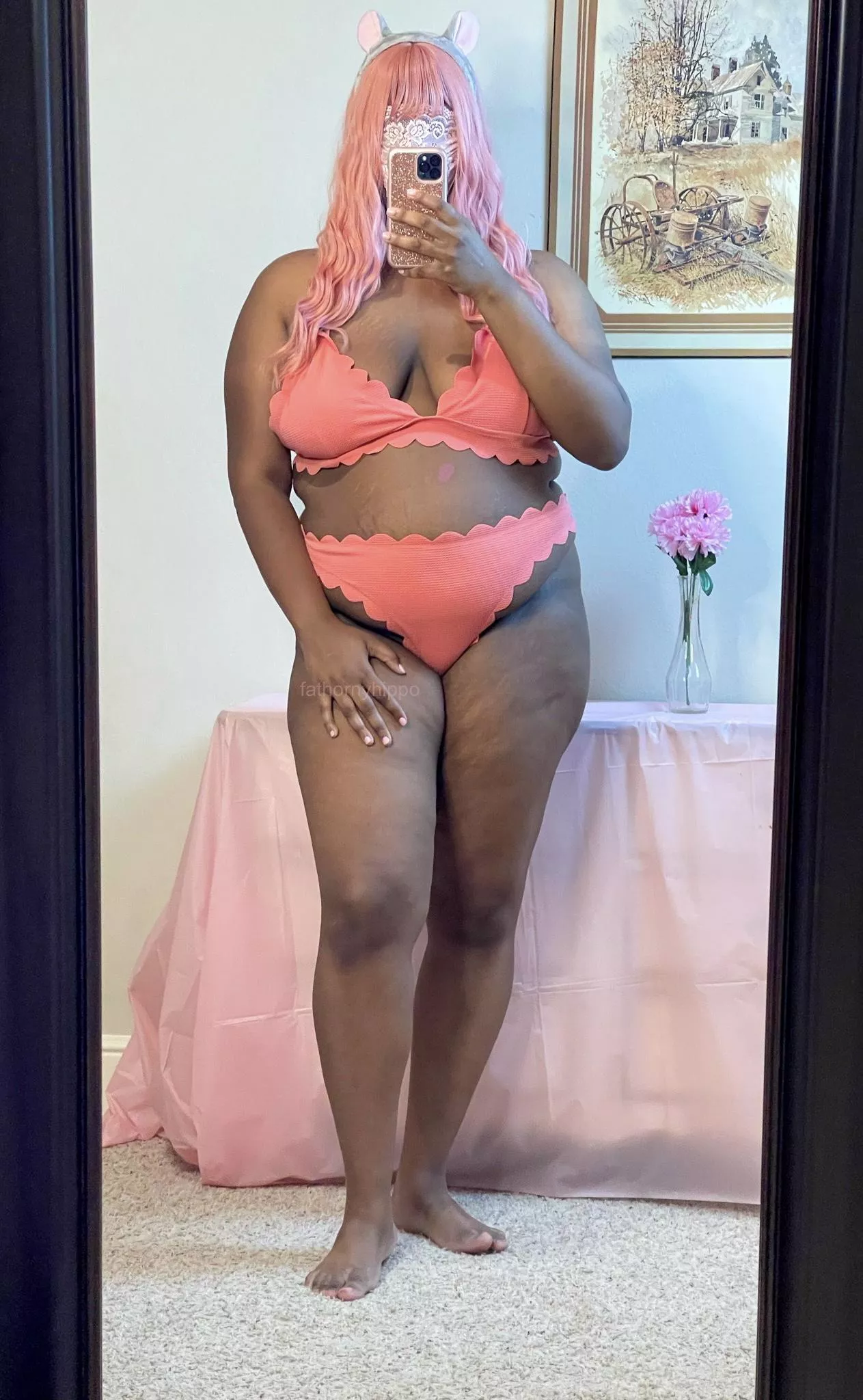 Felt cute in this coral outfit!