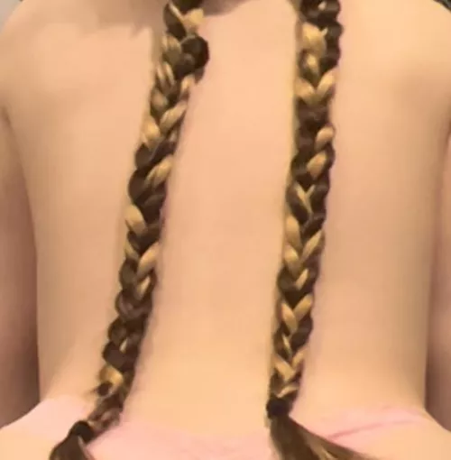 My looooong braided hair 🥰