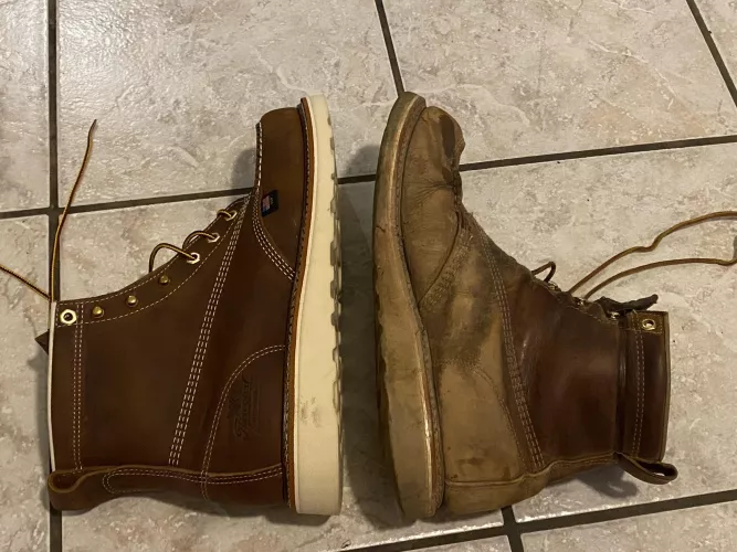 New Vs 1 year. Thorogood crazy horse leather