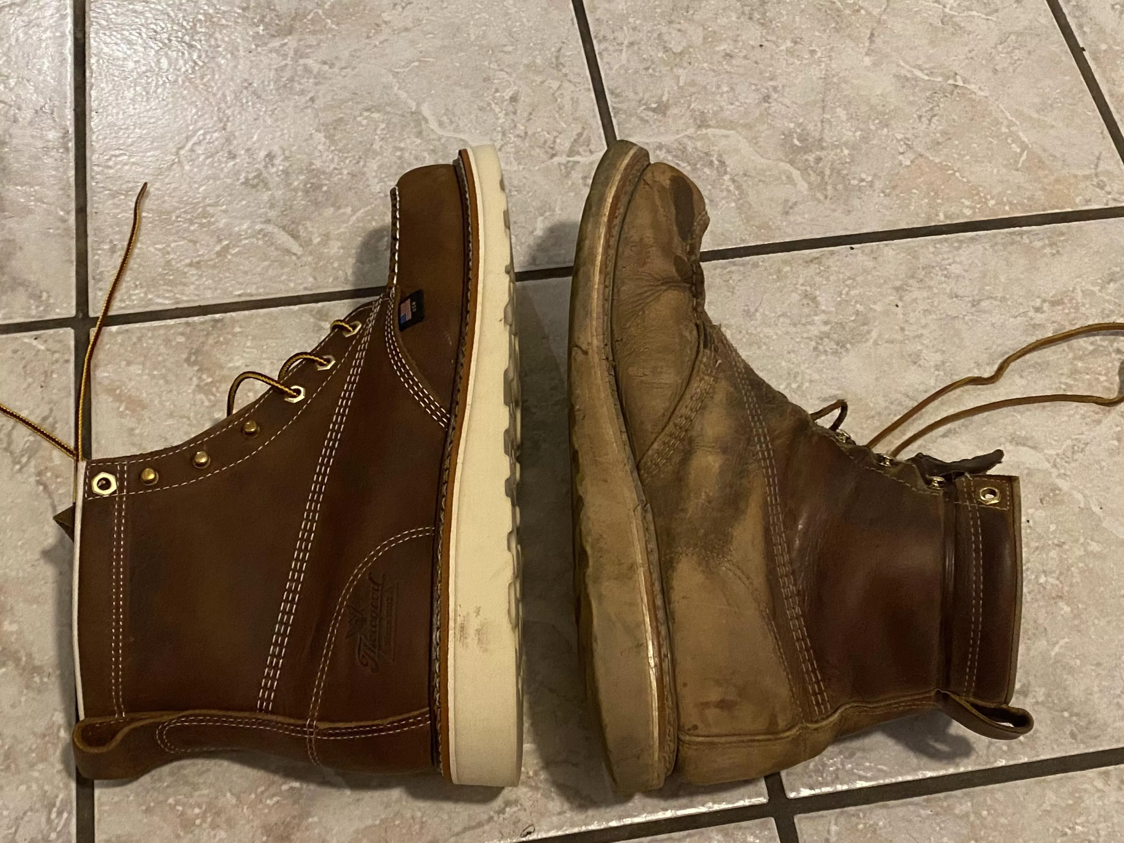 New Vs 1 year. Thorogood crazy horse leather
