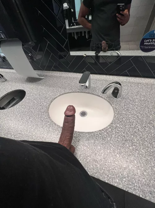 What would you do if you saw this hard Boner in the public restroom?